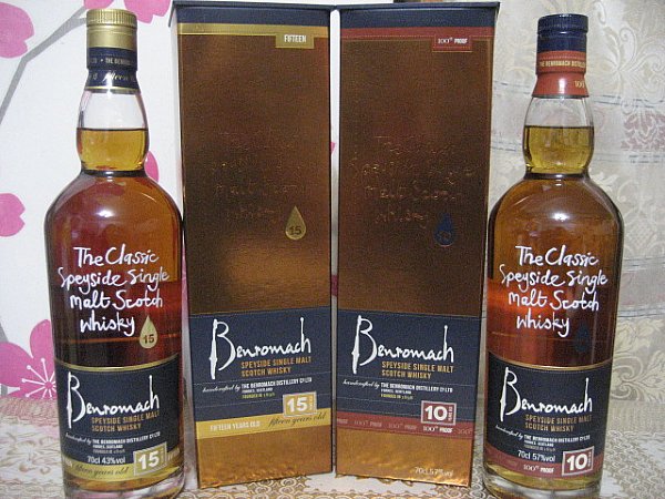 benromach 百乐门 10年 57%  benromach 百乐门 15年 43%