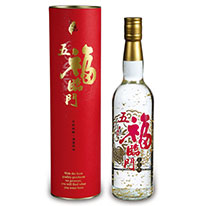 台灣 萊嘉酒廠 五福臨門金箔酒 600ml