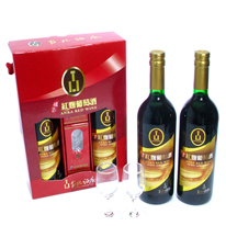台灣 台北酒廠 雙金紅麴葡萄酒禮盒 750ml