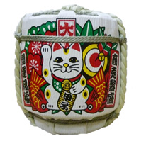 日本 飯沼本家 甲子招財貓 菰樽 300ml