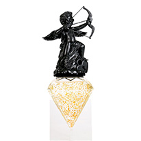 台灣 金門皇家酒廠 一箭鍾情邱比特珍鑽金箔酒 黑 750ml