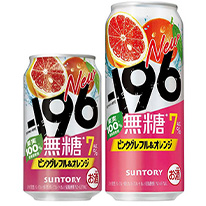 日本 三得利-196無糖－葡萄柚柳橙 350/500ml